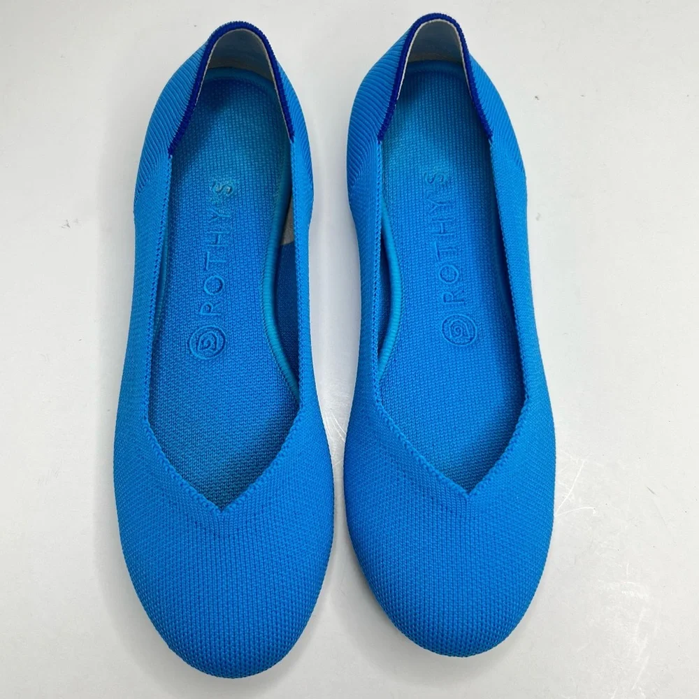 Rothy's The Flat Peacock Blue Retired Color Size 8